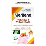 Meritene | Fuerza y Vitalidad | Batidos Sabor Fresa | Fuerza para tus Músculos, Vitalidad para ti | Solución Nutricional para Adultos con Proteínas, Vitaminas y Minerales| 15 Sobres | 450 gr