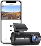 Cámara de Coche WiFi GKU Dashcam Full HD 2.5K 1600P y Super Visión Nocturna, WDR, Diseño Ultra-Compacto, Gran Angular 170°, Sensor G, Grabación en Bucle, Monitor de Aparcamiento 24H, MAX 256G