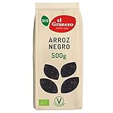 El Granero Integral - Arroz Negro - 500 g - Rico en Hidratos de Carbono, Sales Minerales y Vitaminas - Gran Fuente de Energía - Propiedades Antioxidantes - Apto para Veganos