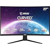 MSI G273CQ - Monitor Curvo Gaming de 27' WQHD (2560 x 1440) Panel VA, 170Hz / 1ms, AMD FreeSync Premium, HDR Ready, Curvatura 1500R, Color Negro