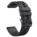 NotoCity Correa para Garmin Fenix 5/6 pro/7, 22mm Silicona Correa para Garmin Fenix 5 Plus/6/7 Pro, Instinct/2, Forerunner 935/945, Epix 2, Descent G1, Approach S60, Quatix 5 Reemplazo Correa(Negro)