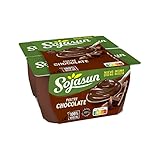 Sojasun Postres de Soja, 100% Vegetal Sabor Chocolate, 4 Unidades