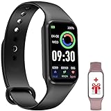 Smartwatch, Reloj Inteligente Hombre Mujer - Oxímetro (SpO2) Caloría Podómetro Sueño Pulsometro, iP68 Impermeable Pantalla de 1,47', Pulsera Actividad Compatible con Teléfonos Android e iOS (2 Correa)