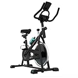 Cecotec Bicicleta Estática Indoor DrumFit Indoor 6000 Forcis. Volante de inercia de 6 Kg, Resistencia Manual, Monitor LCD, Soporte de Dispositivos, Botella, Porta Botellas y Calapiés