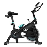 Cecotec Bicicleta Indoor con Volante de Inercia de 10 Kg DrumFit Indoor 10000 Teseo. Resistencia Manual, Monitor LCD, Soporte de Dispositivos, Pulsómetro Integrado, Botella y Portabotellas