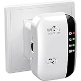 Repetidor WiFi, Amplificador WiFi 2.4 GHz 300 Mbps, Repetidor Extensor de Red WiFi, Extensor WiFi con Repertidor/Ap Modo y la función WPS