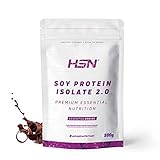 Proteína de Soja Aislada de HSN | Sabor Chocolate 500 gr = 17 Tomas por Envase | 100% Vegana | Soy Protein Isolate | No-GMO, Sin Gluten