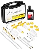 CHUMXINY Kit Purgado Frenos para Shimano,Tektro, Magura Gama de Frenos de Disco Hidráulicos, Kit de Purgado de Freno MTB Incluye Conectores Metálicos y 150 ml de Líquido de Frenos de Aceite Mineral.