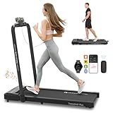 Mobvoi Home Treadmill Plus 3 en 1 Cinta de Correr Plegable para Debajo del Escritorio con Almohadilla para Caminar de 2,5 HP, compacta, para Oficina en casa, Control Remoto, 120 kg, 12 km/h