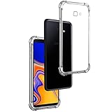 REY Funda Anti-Shock Gel Transparente para Samsung Galaxy J4 Plus 2018, Ultra Fina 0,33mm, Esquinas Reforzadas, Silicona TPU de Alta Resistencia y Flexibilidad