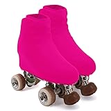 Aquilone - Cubrepatines de 100 denier, para patinaje, protección para patines de ruedas, con punta reforzada, para patinaje artístico o deportivo, fabricada en Italia (fucsia, 39/42)