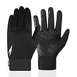 WFX - Guantes térmicos de Invierno a Prueba de Viento para Correr, Pantalla táctil, Guantes de Silicona Antideslizantes para Hombres y Mujeres, puños elásticos para Conducir