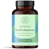 Multivitaminas y Minerales - 26 Vitaminas y Minerales para el Cansancio - Vitamina C, B, D, E, Magnesio, Zinc, Calcio - Multivitaminico Completo Hombre y Mujer - 180 Comprimidos Veganos - Alpha Foods