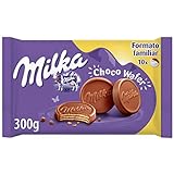 Milka Choco Wafer Galleta Barquillo con Relleno de Cacao y Cubierto de Chocolate con Leche de los Alpes Formato Familiar 300g