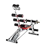 TechFit Maquina Abdominales Total Multi Crunch - Revolucionario Core Cruncher 6 en 1, Ideal para Tonificar y Entrenar los Músculos del Abdomen, Cintura, Espalda, Hombros y Piernas