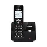 VTech CS2000 Teléfono inalámbrico casa DECT, Telefono Personas Mayores Fácil de Usar Escucha Extra Fuerte Bloqueo de Llamadas Manos Libres Identificador de Llamadas Pantalla retroiluminada Negro