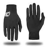 BORLENI Guantes Interiores Unisex Ultraligero Elástico Secado Rrápido por Ciclismo, Running, Camping, Senderismo, Escalada, Esquiar Negro Talla única