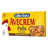 GALLINA BLANCA Avecrem Caldo de Pollo | Elaborado con Pollo de Corral, Verduras Variadas y Aceite de Oliva Virgen Extra. Bajo en Grasa, Sin Gluten, Sin Conservantes, Sin Colorantes - 24 Pastillas