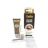 Tinte profesionales para cejas y pestañas profesionales, 15ml KIT Delia Negro/Marrón/Marrón Oscuro (Marron Oscuro)