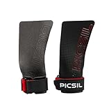 PICSIL RX Grips Sin Agujeros, Calleras sintéticos para Entrenamiento, agarres de Fibra de Carbono duraderos y ultrarresistentes para Levantamiento de Pesas y Gimnasia, Unisex (G+-L/XL)