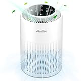 Aircillin Purificador de Aire con Filtro HEPA, Air Purifier Cubre Hasta 765Sq Ft, Elimina 99,97% de Alergia Polen Olor y Caspa de Mascota, humo, 23dB, Temporizador, Luz nocturna