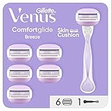 Gillette Venus Comfortglide Breeze, Máquinilla de afeitar Mujer, 1 Mango + 6 venus Recambios, Depilación Suave, Apurada Y Duradera, cuchillas de afeitar mujer