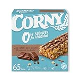 Corny Barritas de Cereales 0% Azúcares Añadidos de Chocolate con Leche- Pack de 6x20gr