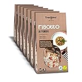 TREVIJANO - Risotto de Hongos: 7 bolsas de 280g cada una. Sin aditivos ni conservantes, solo ingredientes vegetales deshidratados: arroz, boletus deshidratado, cebolla, zanahoria, calabacín