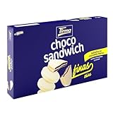 Tirma Choco Sándwich Fino de Chocolate Blanco – 8 Packs de 27,25 g (Estuche de 218 g) | Galletas con Relleno Bañadas en Chocolate Blanco | Snack Dulce Ideal para Merienda y Tentempiés