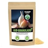 Ajo granulado (1kg), ajo molido, 100% natural de ajo suavemente secado, naturalmente sin aditivos, vegano