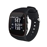 kwmobile Pulsera compatible con Polar M400 / M430 correa - 1x Correas de silicona flexible - Tamaño ajustable - negro