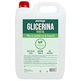 Plantawa | Glicerina Vegetal Liquida 5L, Grado Farmacéutico, Alta Pureza, Hidrata y Humecta Natural Cabello y Piel,Sin Fragancia Ideal Jabones,Champús,Cremas,Base Cosmética Manualidades.