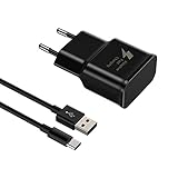 Cargador USB de 15W, Cargador rápido Cable USB C de 2m para Samsung Galaxy M13, A13 5g, A14 5G, A53, A52, A51, Galaxy S22 S21 S21FE S21+S20 S20 Ultra, S10, S8, S9, Note20, Note10, Note9, Note8