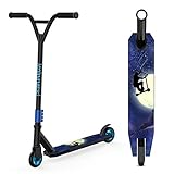 IMMEK Patinete Freestyle ABEC-9 Rodamientos, 2 Ruedas 100 mm Aluminio Núcleo de Rueda, 360° Trucos y Saltos, Apto para Niños y Adolescentes Mayores de 6 Años Carga Máxima 100 kg (Azul Negro)