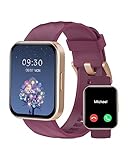 RUIMEN Reloj Inteligente Mujer Hombre con Llamada,1,85' Smartwatch con Pulsómetro,Podómetro,Oxímetro,Monitor Sueño,Esfera de Reloj Personalizada,Impermeable IP68 Pulsera de Actividad para iOS Android