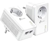 TP-Link Juego de adaptadores Powerline TL-PA7027P KIT (con enchufe, 2x puertos Gigabit, Plug&Play, compatible con todos los adaptadores HomePlug AV/AV2 Powerline, sin WLAN)