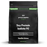 THE PROTEIN WORKS Proteína De Soja 90 (aislado) | Crema Alla | 100% Vegano | Procedente De Fuentes Sostenibles | Bajo En Grasas, Vainilla, 2000 Gramo