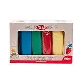 Dekora - Pack de Pastas de Azúcar Fondant de Colores Primarios Blanco, Rojo, Azul, Verde, Amarillo y Negro - 6 Colores para Decorar Tartas y Cupcakes - Modelado Fácil - 6 x 100 g - 600g