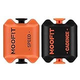 moofit CS8 Sensor de Velocidad/Cadencia para Ciclismo, Sensor de Velocidad | Distancia | Cadencia, Inalámbricos Bluetooth y Ant+ con Tecnología de Baja Energía Resistente al Agua IP67, Naranja