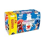 Actimel Kids Yogur bebible fresa - con probioticos, fermentos y vitaminas- Pack 6x100g