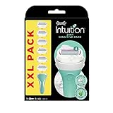 Wilkinson Sword - Intuition Sensitive Care - Pack XXL - Cuchillas de Afeitar para Mujer - Incluye 1 Maquinilla de Afeitar + 6 Recambios con Bandas