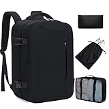 Xkdoai Mochila Viaje Cabina Avion 25x20x40 para Ryanair Maleta Bolsas de Cabina con Organizador de Equipaje 3 Sets Mochila de Viaje Equipaje de Mano para Mujer Hombre 20L