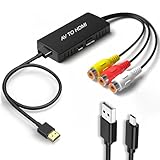 Adaptador HDMI, Euroconector A HDMI, RCA A HDMI, VHS A Digital con HDMI e Cable,720 / 1080p Convertidor Audio y Video para PC Portátil Xbox PS4 PS3 TV STB VHS VCR Cámara DVD