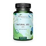 Yodo Natural Vegavero® | Dosis Óptima: 150 µg | Sin Aditivos | Alga Kelp BIO (PureSea®) | Tiroides + Drenaje + Metabolismo* | 180 Cápsulas (6 meses) | Hipotiroidismo, Thyroid Energy