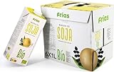 Frías - Bebida Vegetal de Soja Bio - Sin Gluten, Sin Lactosa y Sin Azúcares Añadidos - Pack de 6 Unidades de 1L - 100% Vegana - Bajo Contenido en Grasas Saturadas - Elaborada en España