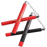 AUFIKR 2Pack Nunchakus de Espuma Entrenamiento Práctico Nunchucks de Artes Marciales Nunchakus para Niños Adultos y Principiantes,2 Entrenamiento Portátil Artes Marciales Nunchakus de Espuma