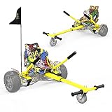 RCB Hoverboard Silla, Accesorio para Hoverboard Kart de Largo Ajustable, Compatible con Hoverboards de Dos Ruedas de 6,5-10 Pulgadas, Hoverkart para Adultos y niños