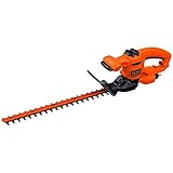 BLACK+DECKER BEHT201-QS - Cortasetos eléctrico 420W, Espada de 45cm, Espacio entre dientes de 16mm, Diseño Compacto y Ergonómico, Empuñadura adicional en forma de T