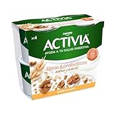 ACTIVIA Danone Yogur con Avena y Nueces - Paquete de 2 x 120 g - Total: 240g