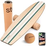 STAASH® Pro Balance Board Kit + Free Videos – Tabla de Equilibrio para Fitness, Yoga & Surf